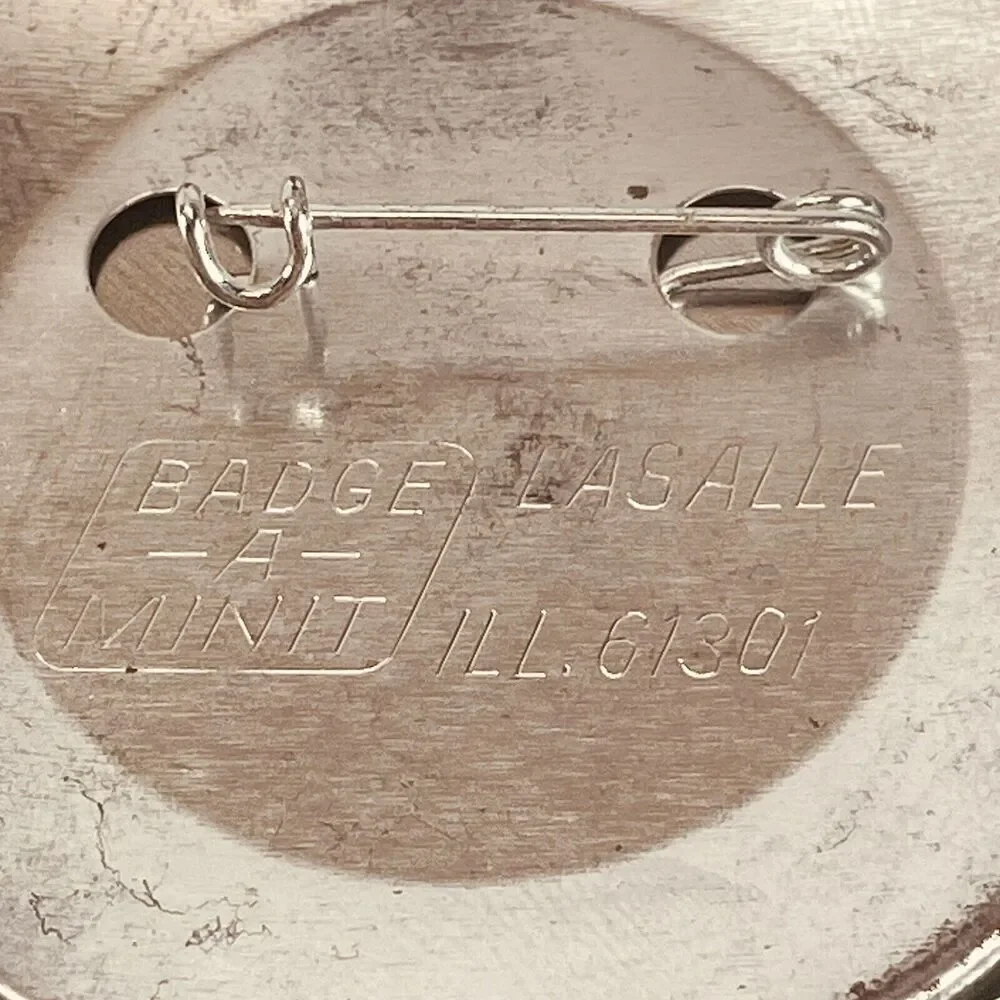 Cushman Motor Works HUSKY Scooter Pin Back Button Lincoln NE Advertising Vintage